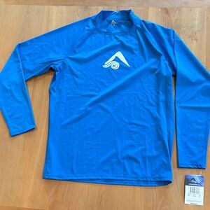 Kanu Surf Boys girls XXL Royal Blue Rash Guard Swim Shirt $42 New UPF50+